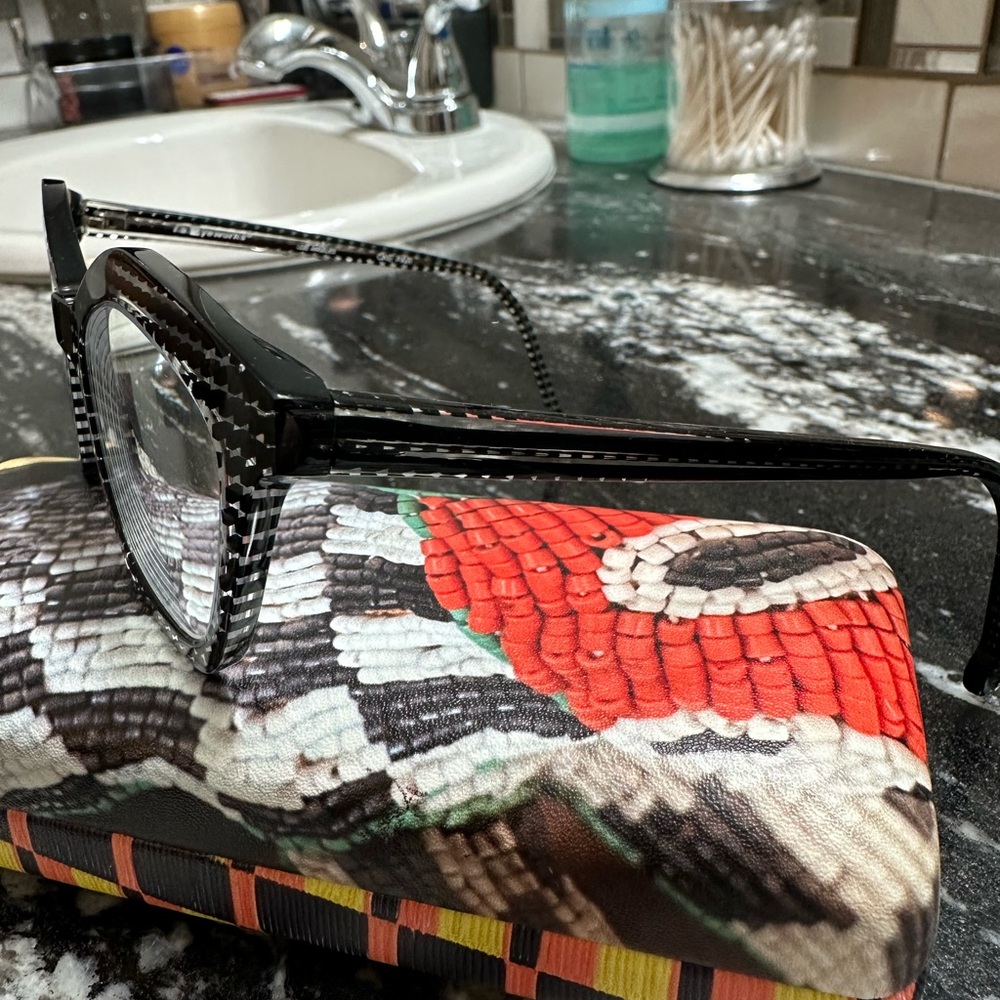 La Eyeworks Black Patterned Glasses- Frames Only - image 3